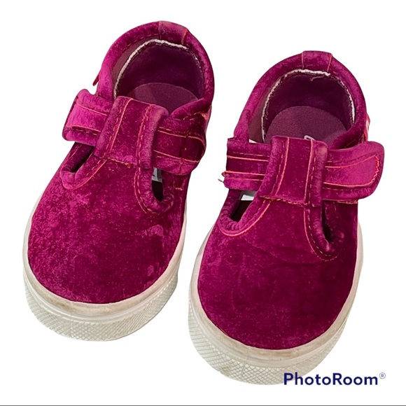 oomphies Shoes Oomphies Toddler Girls Hot Pink Velvet Mary Jane